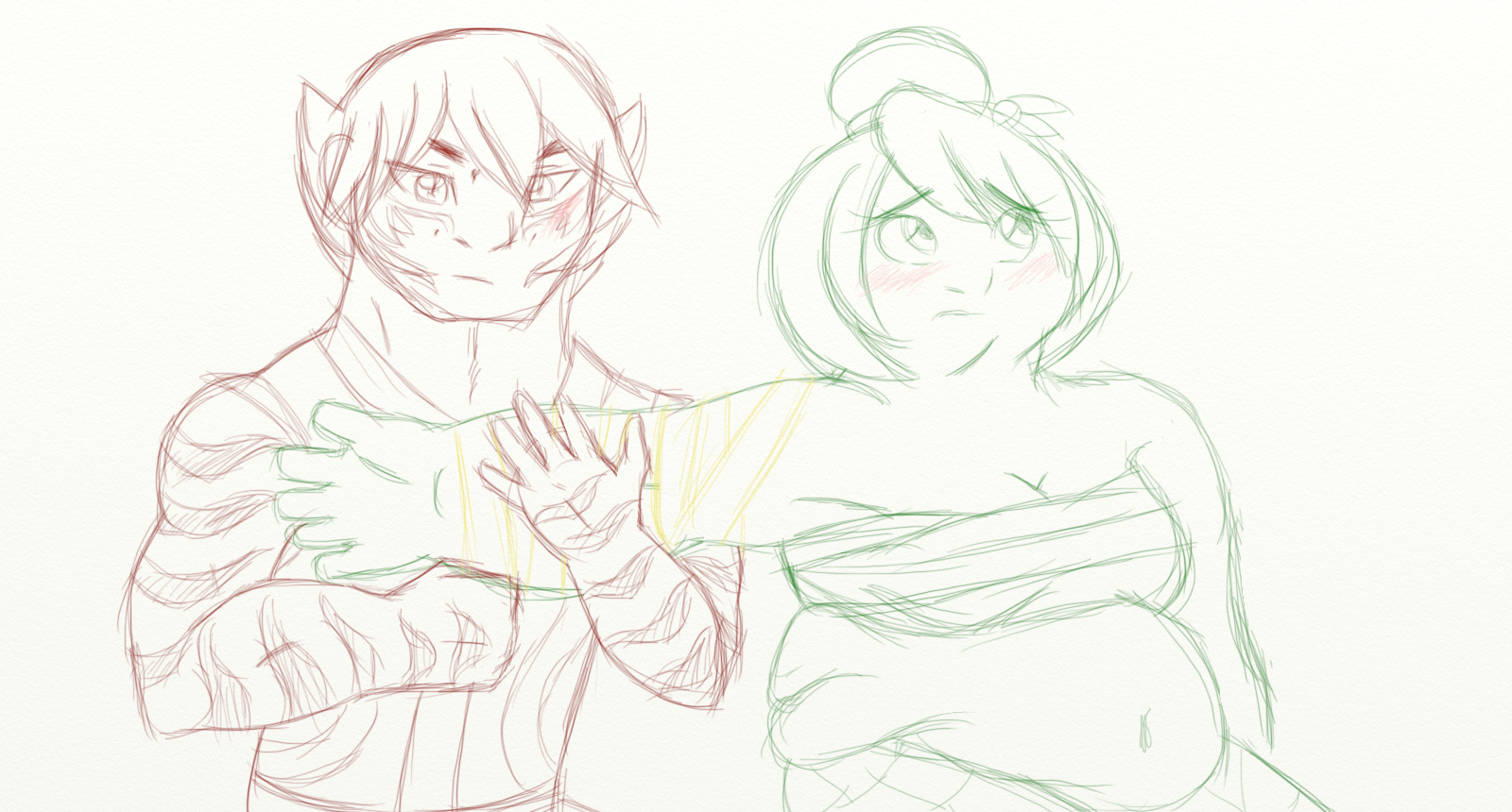 ts just a couple of scratches she says, she can wait her turn she says, its not as bad as it looks she says. The ‘scratches’ as she calls them are actually gashes on her arm and back with bruises appearing as well, so no po it actually is bad. Though from where he can see she was avoiding looking at him, cheeks powdered with pink as she looked uneasy with whats happening. Even if he was slightly affected he should know by now that this was standard stuff.
“Whats wrong po?”
“Wh-what? no nothings wrong heh like everything is the complete oppisite of wrong like really ah heh”
“Right… and you not looking at me?”
“uh.. thats just cus… uh “
“I’m a guy”
“……….maybe”
“this isn’t the first time I've helped with injuries , its not like I've not seen anything bad”
“Even this?” she asked unimpressed as she jested to her exposed midsection
“That doesn’t effect me, all i see is my closets friend who needs some help, besides your fine the way you are”
Her cheeks darken slightly but she was looking at him giving off her shy smile to him
“thanks tiger”
“your welcome po”
—–
aww po got hurt during a mission luckily tiger dude is here to help
so ya gender bender po and tigress!! this takes place aft the second movie but before the third
im sorry i wasen’t very creative and used mu-laohu’s vers of fem! po but it was just so cute that i’ve sorta accepted it
tiger man design is mine though
so yeah hope you enjoyed the some fic i added, im trying to practice